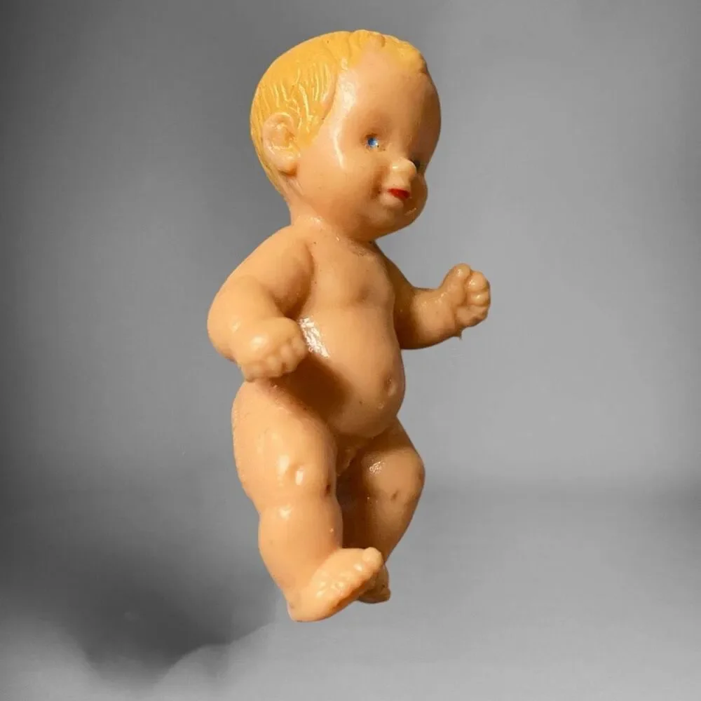 West Germany Bully Plastic Baby Blue Eyes 1.5” Tags Intact